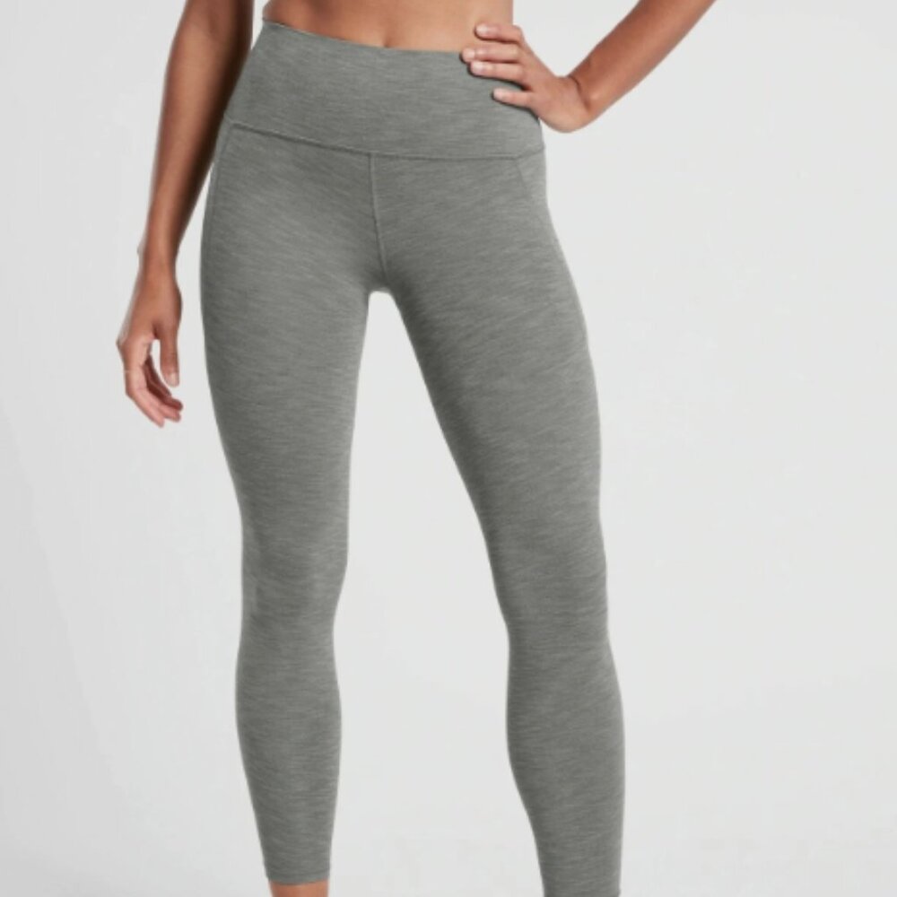 Athleta Salutation Stash High Rise 7/8 Legging Grey | Size XS